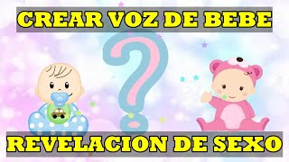 CREAR AUDIOS DE BEBE PERSONALIZADOS PARA REVELACION DE GENERO  GRATIS [upl. by Htez]