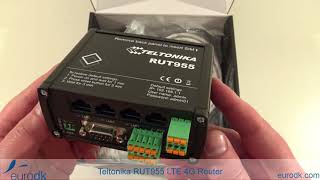 Teltonika RUT955 LTE 4G Router Dual SIM  QUICK UNBOXING amp SPECIFICATIONS 4K [upl. by Ruelu]