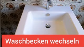 Waschbecken wechselnKomplette Anleitung mit Siphon Montage [upl. by Arramahs]