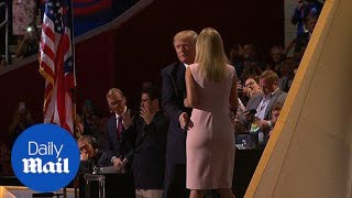 Trump criticized for inappropriate embrace of Ivanka at RNC  Daily Mail [upl. by Carew]