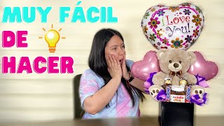 Regalo con peluche y globos  Tutorial Regalos  ParaRegalarChile  DIY Hazlo tu mismo [upl. by Alletneuq]