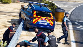 GTA 5 LES GENDARMES MONTENT SUR LA GLISSIERE DE SÉCURITÉ🚔  LSPDFR 1133 [upl. by Prudy]