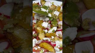 Nectarine Salad perfect for summer  Tomato Feta and Basil Dressing [upl. by Leod2]