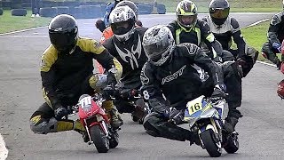 GIANTS racing motorcycles in AMAZING RACE Cool FAB Minibike Champs 2018 Rd 8 Tattershall [upl. by Brockie]