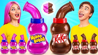 Bubble Gum vs Chocolate Food Challenge  Funny Moments by Multi DO Challenge [upl. by Orual]