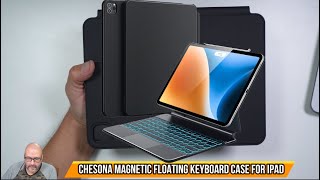 CHESONA Magnetic Floating Keyboard Case for iPad [upl. by Ahsets]