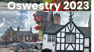 Walk around Oswestry town centre 2023  Market  Shropshire  Wales  Pubs [upl. by Sheela]