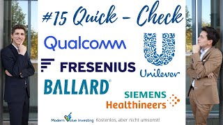 Siemens Healthineers  Unilever  Ballard  Fresenius  Qualcomm  15 Quick Check [upl. by Ennalyrehc]