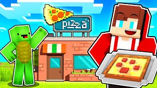 JJ amp Mikey Opening PIZZA SHOP Restaurant in Minecraft  Maizen [upl. by Klepac]