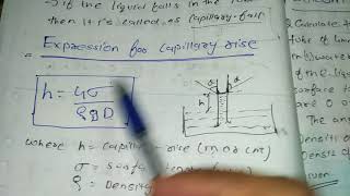 Capillary Rise and Capillary Fall Expression Problem [upl. by Leverick]