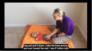 Rolling Back to Side Head Control Pediatric PT Strengthening for Babies 6 [upl. by Owades233]