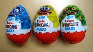 Kinder Monster Maxi Surprise Eggs [upl. by Aseretairam]