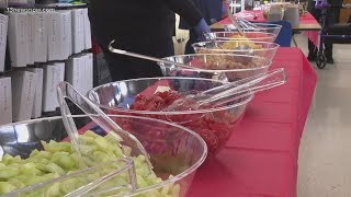 Students harvest veggies for shareable salad [upl. by Yoshio]