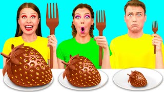 Big Medium and Small Plate Challenge  Funny Food Recipes by Fun Teen [upl. by Lipps]