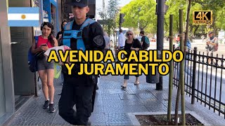 Av Cabildo y Juramento  Argentina 4K [upl. by Ainot908]