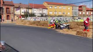 ACCIDENTE MULTIPLE EN LAS CRONOS DEL CAMPEONATO DE MOTOS LA BAÑEZA 2024 [upl. by Irovi]