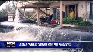 Rubber dams help protect homes from flooding [upl. by Garlan]