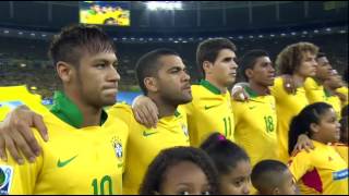 30072013ConfederationsCup2013BrazilvsSpainFinalNationalAnthem [upl. by Kaete]