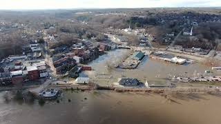 Drone Footage Captures Catastrophic Flooding in Maine [upl. by Gebelein]