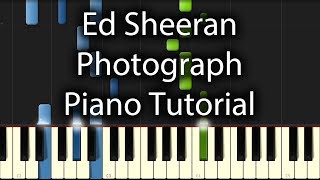 Ed Sheeran  Photograph Tutorial How To Play on Piano [upl. by Lydnek]