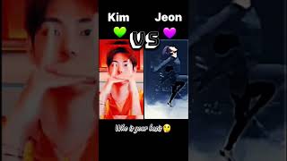 Raka Taka tak song  Kim💚 vs Jeon 💜Comments bts 2024 shortviral youtubeshort dance newkpop [upl. by Zsolway]