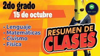 🍾RESUMEN🍾 Aprende En Casa II  Secundaria Segundo Grado  15 de Octubre [upl. by Caritta]