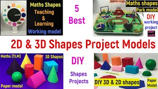 2d and 3d shapes model  5 best shapes projects  geometrical shapes model  diyas funplay [upl. by Evante]