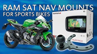 RAM Mount GPS Sat Nav or TomTom on Sports Bikes ZX10R on the tank [upl. by Keever]