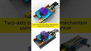 Twoaxis synchronous Mechanism using rack and pinion mechanical 3dmodeling mechanic solidworks [upl. by Jansson]