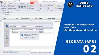 Curso básico de APU con NeodataInterface y Catálogo de obras [upl. by Ros]