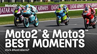 Best Moto3™ amp Moto2™ Moments 🌶️  2024 AustralianGP [upl. by Ariew]