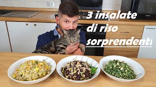 3 insalate di riso vegetali Gustose originali facili da preparare per sorprendere i vostri ospiti [upl. by Aidul]