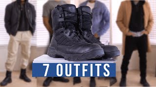 7 Outfits 1 Pair of Combat Boots [upl. by Ijan]