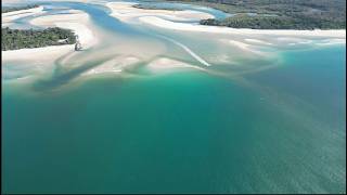 Noosa River mouth at low tide  Jul 21 2024 [upl. by Slavic]