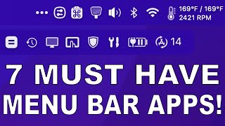 7 MUST HAVE MENU BAR APPS FOR MAC [upl. by Siraval585]