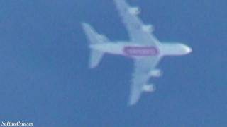 Emirates Airbus A380 Overflight over Berlin HD 07242011 [upl. by Rhines]