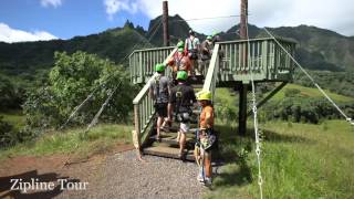 Zipline Tour at Kualoa Ranch [upl. by Coady249]