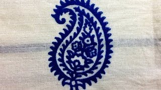 How to Screen Print a Cotton Fabric by Hand in 5 minutes [upl. by Sitsuj322]