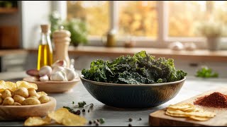 Flavorful amp GuiltFree Healthy Snacking Done Right with Kale Chips kale fallharvest health [upl. by Akilat]