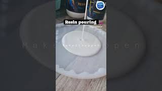 Epoxy Resin Pouring😻 craft resinart resin resinartist shorts viral diy resinart pouring [upl. by Eelame]