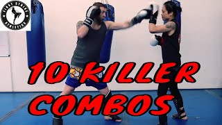 10 Killer Kickboxing Combos for Beginners to Advanced [upl. by Tenn639]