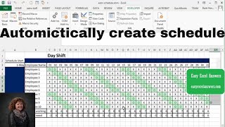 Automatically create shift schedule in Excel [upl. by Tabib293]