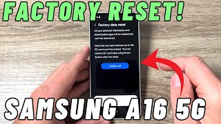 How to Reset to Factory Settings Samsung Galaxy A16 5G [upl. by Akenahs]