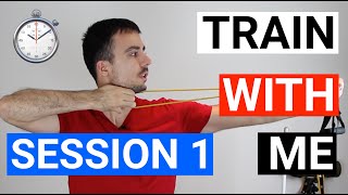 Archery Bow Training Exercises  Session 1 NOVICE [upl. by Cartan178]