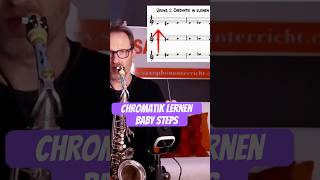 Chromatische Tonleiter lernen in kleinen Schritten chromaticscale jazz saxophone [upl. by Arhas]