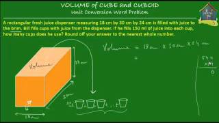 Singapore Math Grade 5  Primary 5 Measurement  Volume of cube and cuboid Word Problem Q2 [upl. by Eserehs]