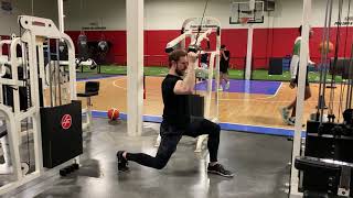 Rotational Lunging Single Arm Lat Pulldown Eccentric Isometrics [upl. by Cleopatre]