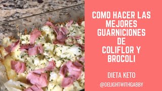 Guarnicion de Brocoli y Coliflor  Broccoli and Cauliflower casserole  KETO APPROVED  DIETA KETO [upl. by Adleremse806]