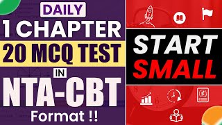 Attempt 20 MCQs Test of a SINGLE Chapter DAILY in NTACBT format START SMALL to CRACK NEET [upl. by Ed]