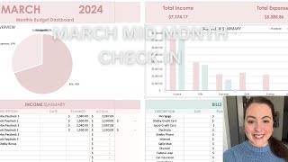 MARCH MID MONTH FINANCE CHECK IN  updating my March budget amp talking about financial goals [upl. by Crocker825]